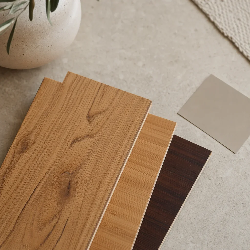 A design-oriented comparison of hardwood and bamboo flooring looks and finishes.
